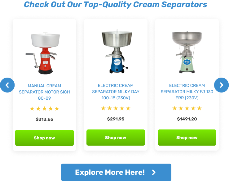 Check Out Our Top-Quality Cream Separators