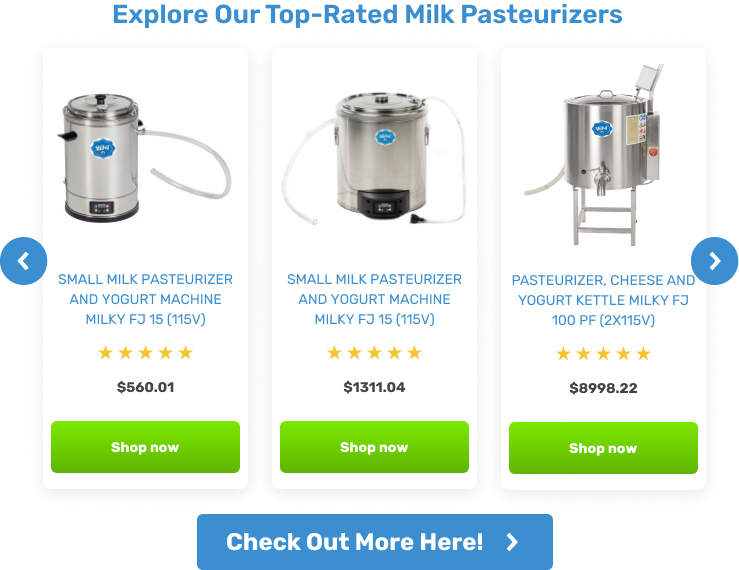 Explore Our Top-Rated Milk Pasteurizers