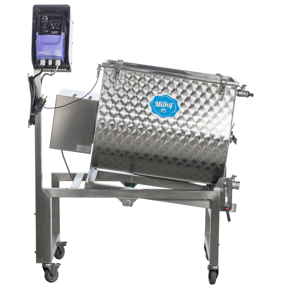 Electric butter churn Milky FJ 100 C with tilting mechanism