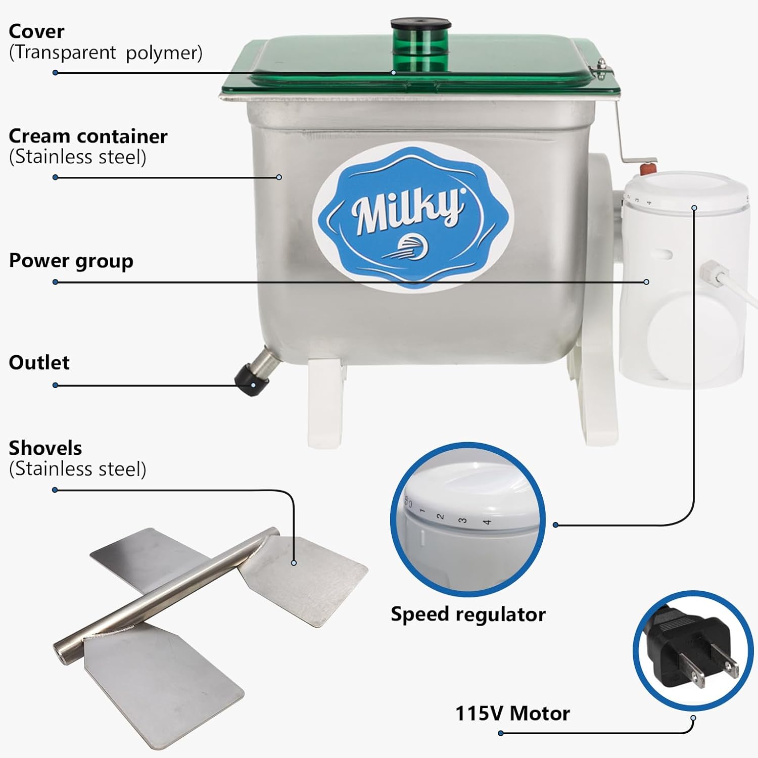 Electric butter churn Milky FJ 10 115V