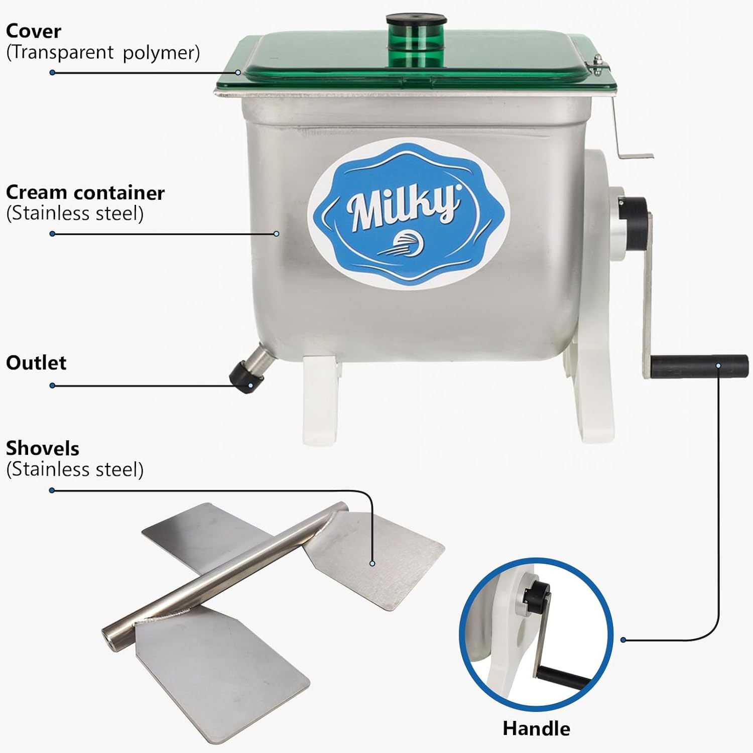 Hand crank butter churn Milky FJ 10